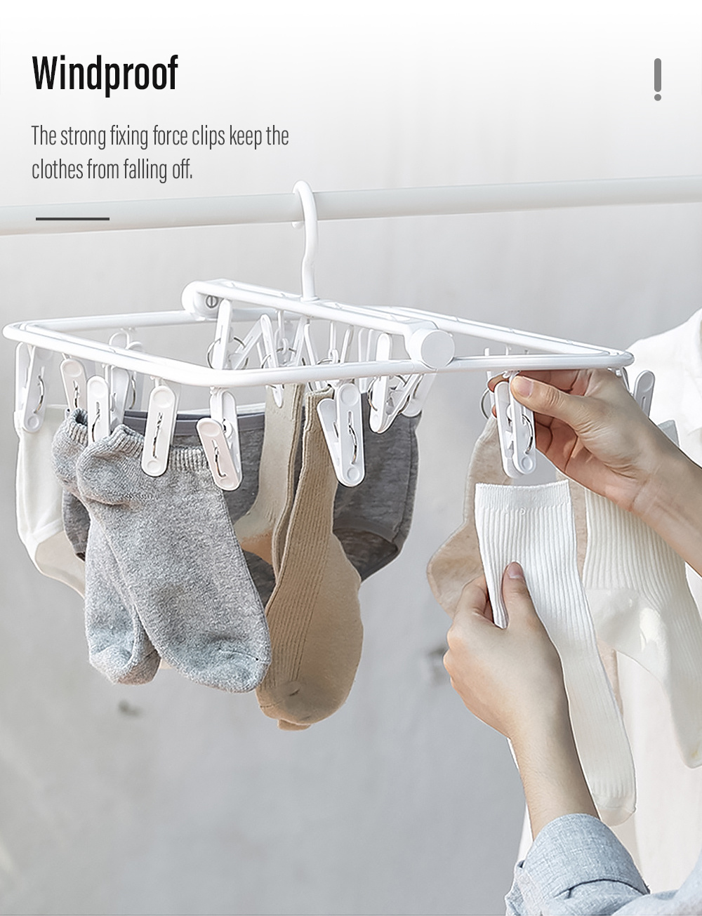 Multi-clip Foldable Drying Rack-2